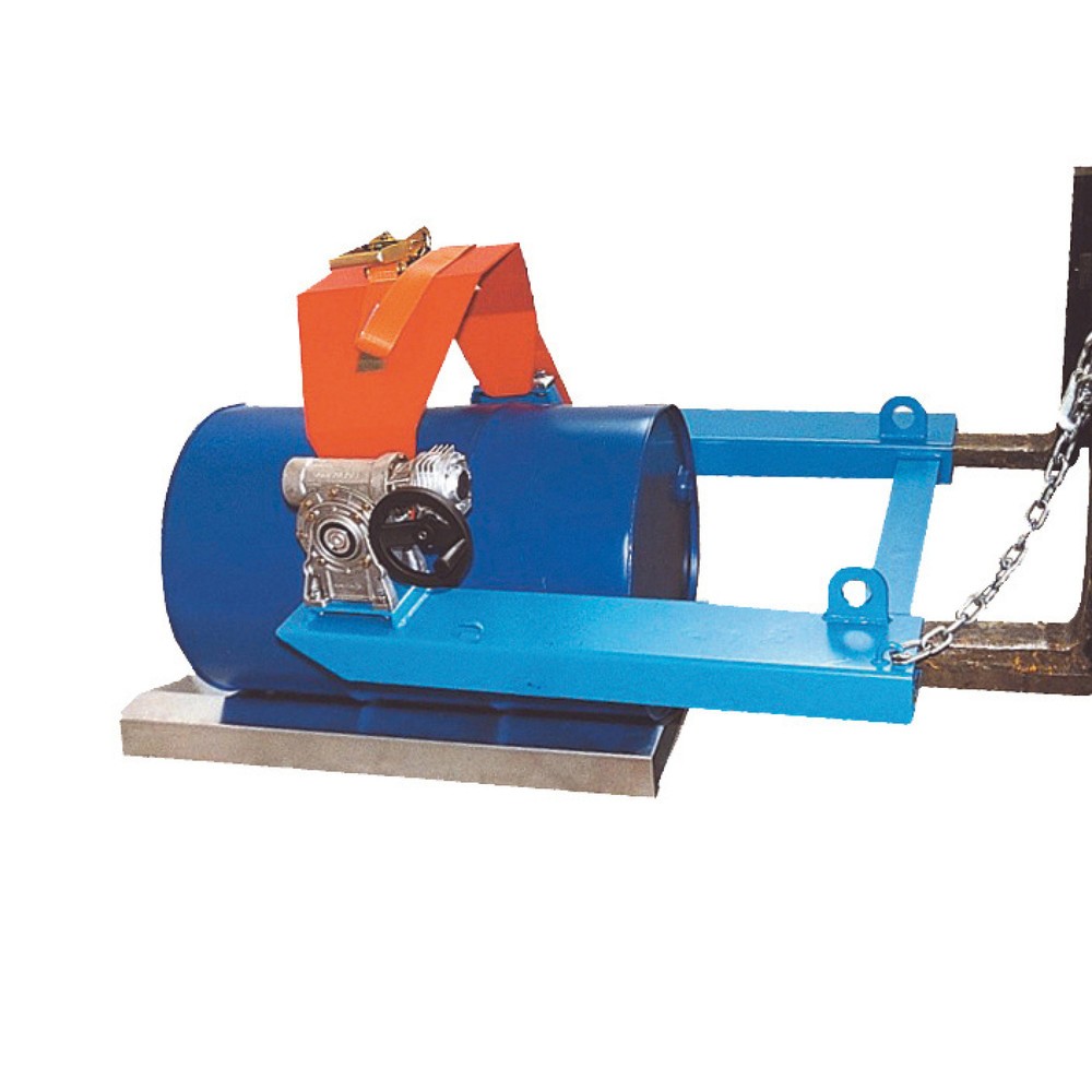Produktabbildung Nr. 2: Bauer® Fasskipper, TK 300 kg, für Fass-Ø 350-600 mm, Handkurbel, RAL 5012 lichtblau