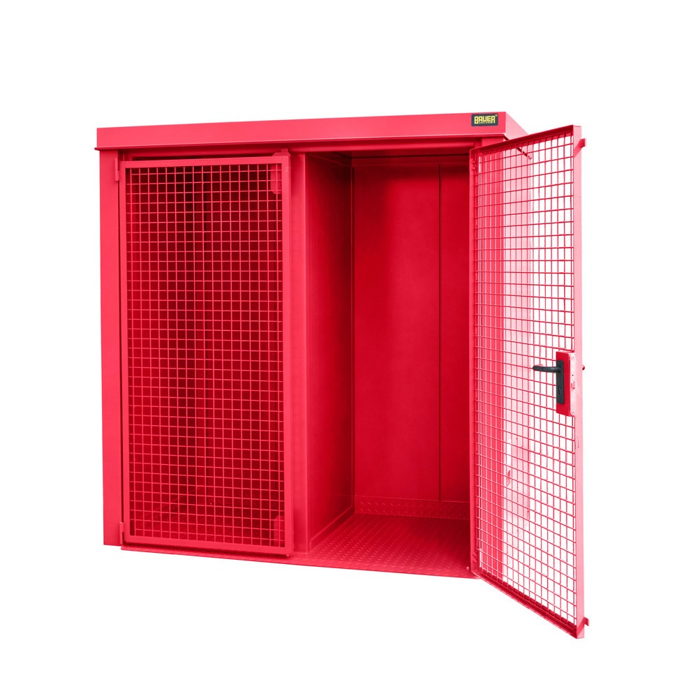 Produktabbildung: Bauer® Gasflaschen-Container GFC-B/W M1, lackiert, Feuerrot