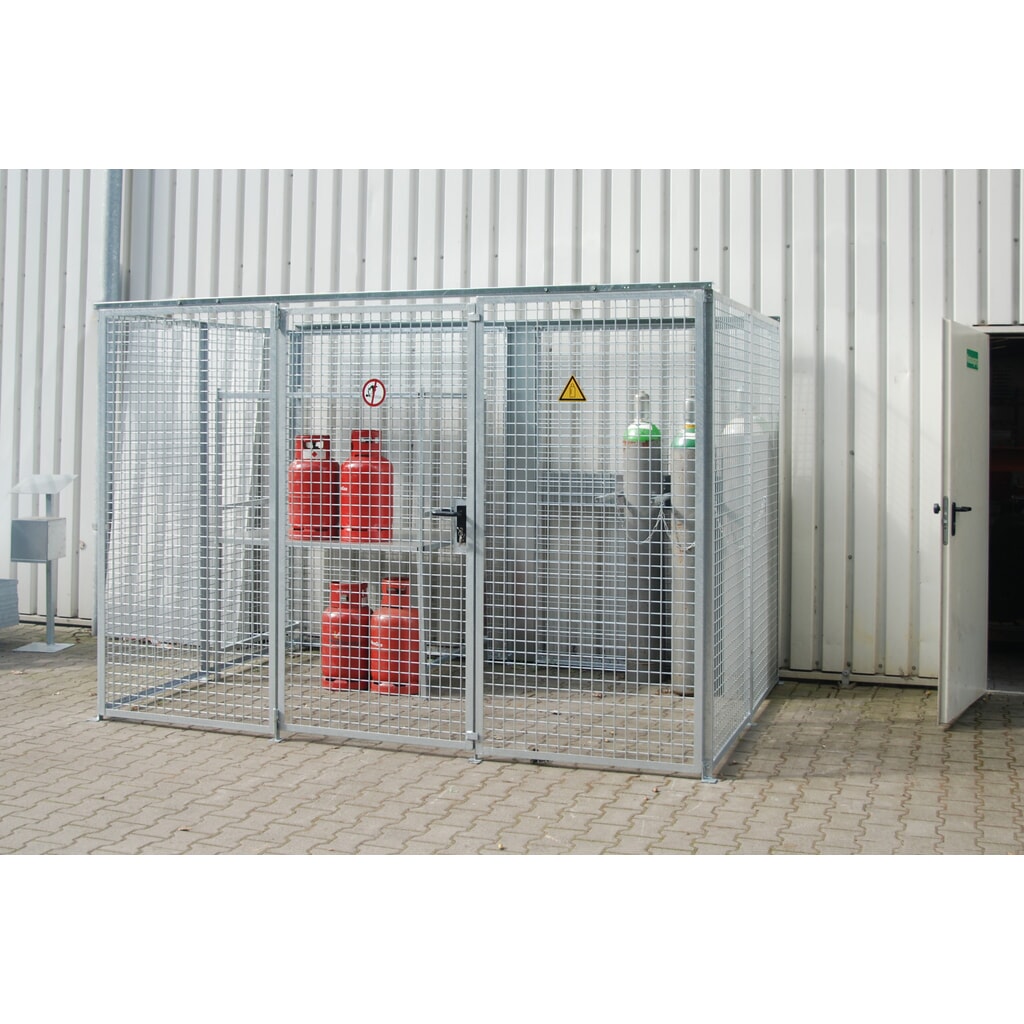 Bauer® Gasflaschen-Lagerbox TRGS 510 ohne Dach, 1-türig, 104 Flaschen Produktabbildung Nr. 2: Bauer® Gasflaschen-Lagerbox TRGS 510 ohne Dach, 1-türig, 104 Flaschen