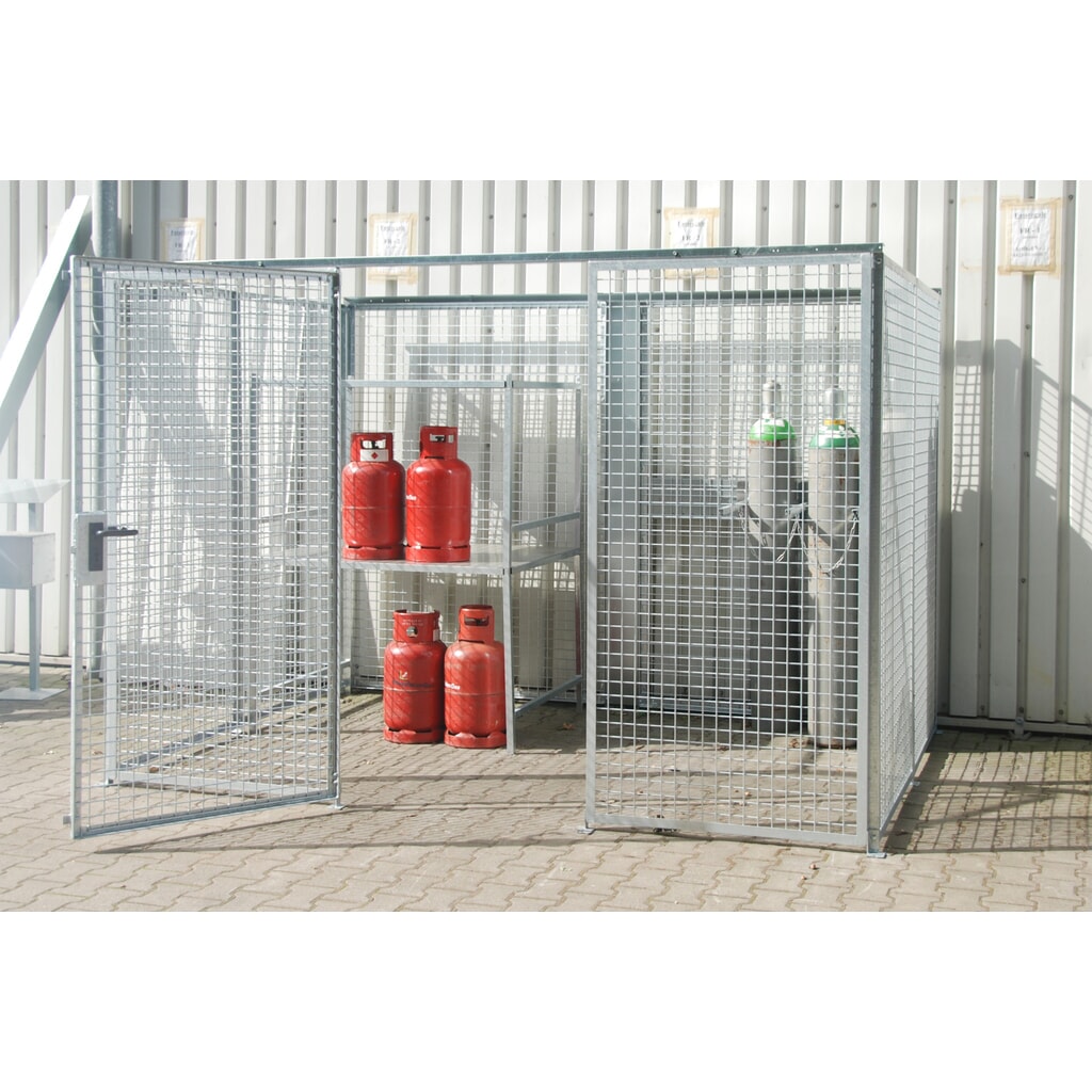 Produktabbildung Nr. 3: Bauer® Gasflaschen-Lagerbox TRGS 510 ohne Dach, 1-türig, 104 Flaschen
