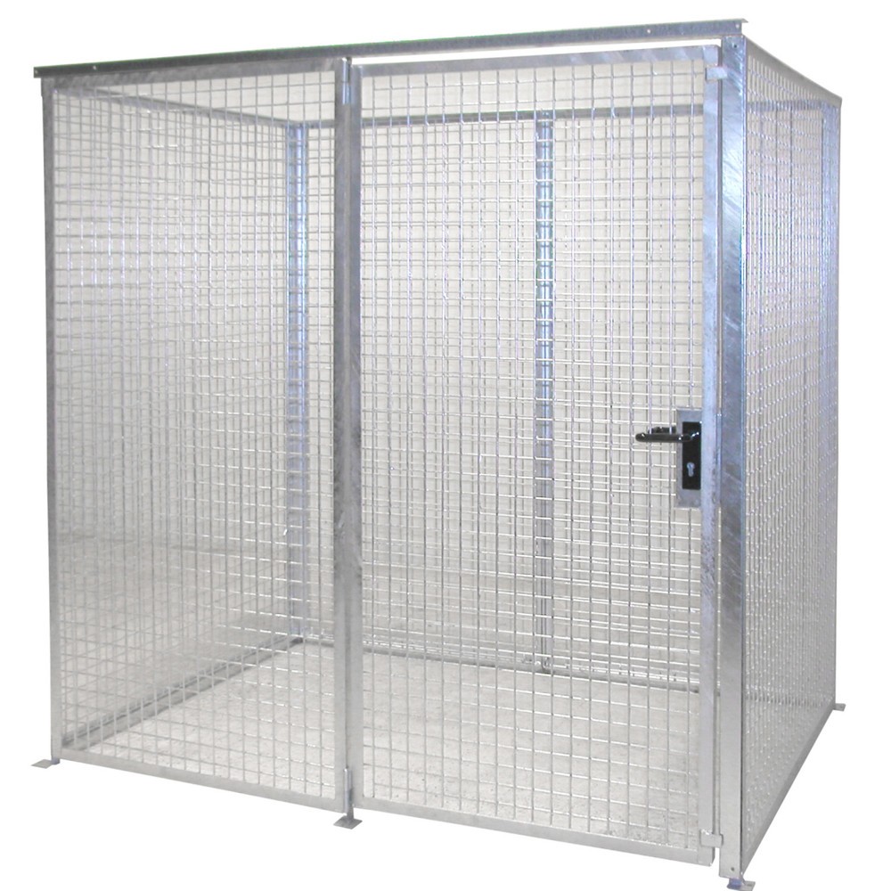 Produktabbildung: Bauer® Gasflaschen-Lagerbox TRGS 510 ohne Dach, 1-türig, 48 Flaschen