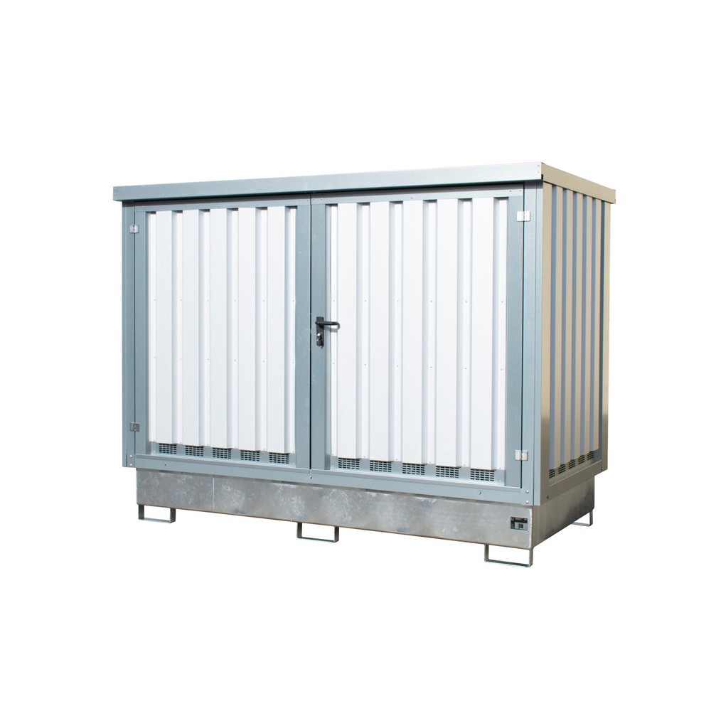 Produktabbildung Nr. 1: Bauer® Gefahrstoff-Depot GD-E/IBC, für 2x IBC, inkl. Auffangwanne, verzinkt