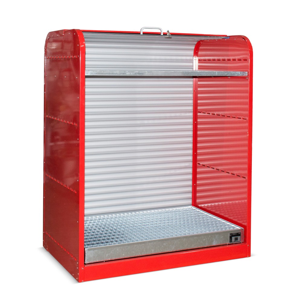 Produktabbildung Nr. 1: Bauer® Gefahrstoff-Rollladenschrank RSG2, inkl. Auffangwanne für 6x 60 l