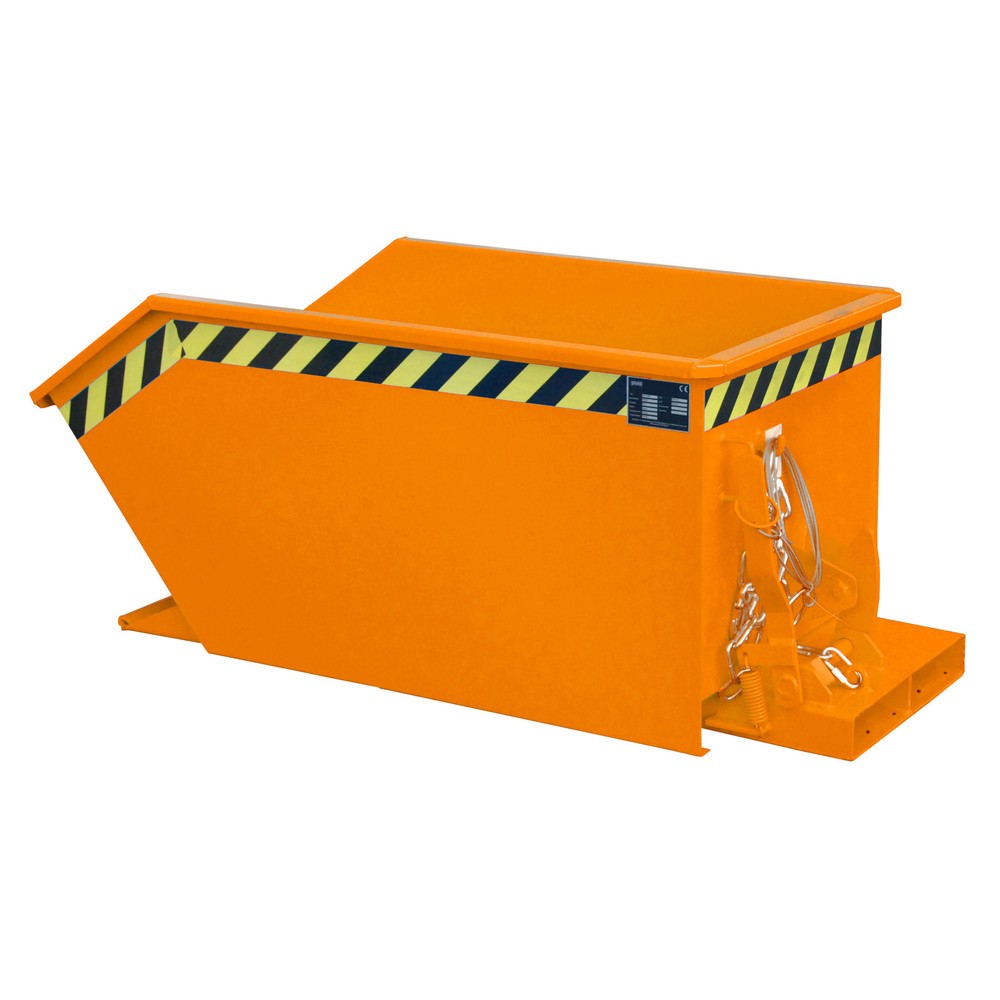 Product afbeelding: Bauer® Kantelbak, lage bouwhoogte, gelakt, volume 0,3 m³, RAL 2000 geeloranje