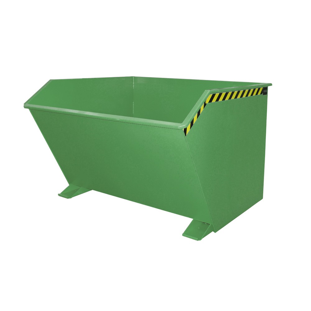 Product afbeelding: Bauer® Kantelbak, lage bouwhoogte, gelakt, volume 2 m³, RAL 6011 resedagroen