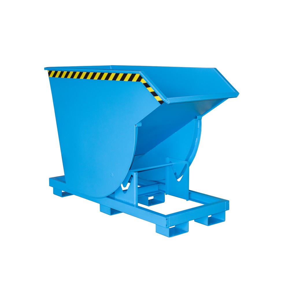 Product afbeelding: Bauer® Kantelbak met afrolmechanisme Premium, diepe bouwvorm, gelakt, zonder deksel, volume 0,75 m³, RAL 5012 lichtblauw