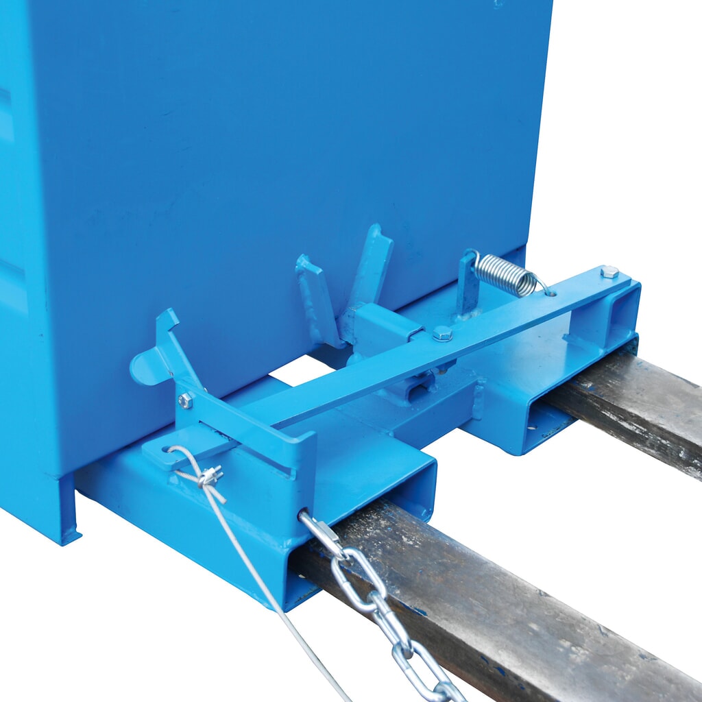 Bauer® Kippbehälter kompakt, lackiert, Volumen 0,5 m³, RAL 5012 lichtblau Produktabbildung Nr. 4: Bauer® Kippbehälter kompakt, lackiert, Volumen 0,5 m³, RAL 5012 lichtblau