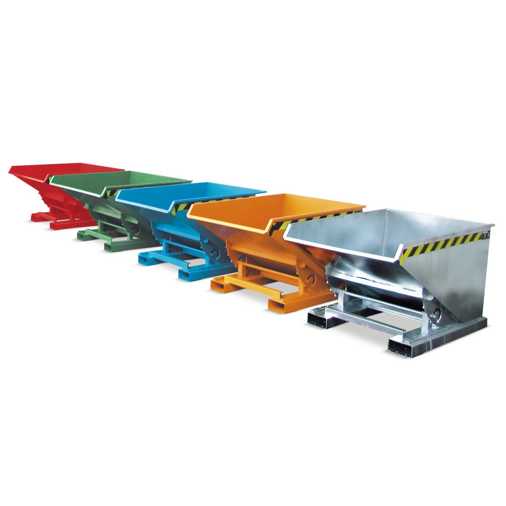 Produktabbildung Nr. 1: Bauer® Kippbehälter mit Abrollmechanik, verzinkt, TK 1.000 kg, Volumen 0,9 m³
