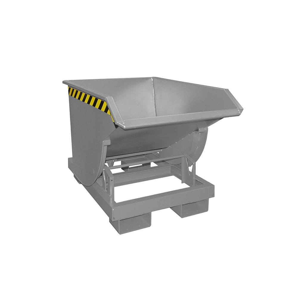 Produktabbildung Nr. 6: Bauer® Kippbehälter mit Abrollmechanik Premium, tiefe Bauform, lackiert, ohne Deckel, Volumen 0,3 m³, RAL 2000 gelborange