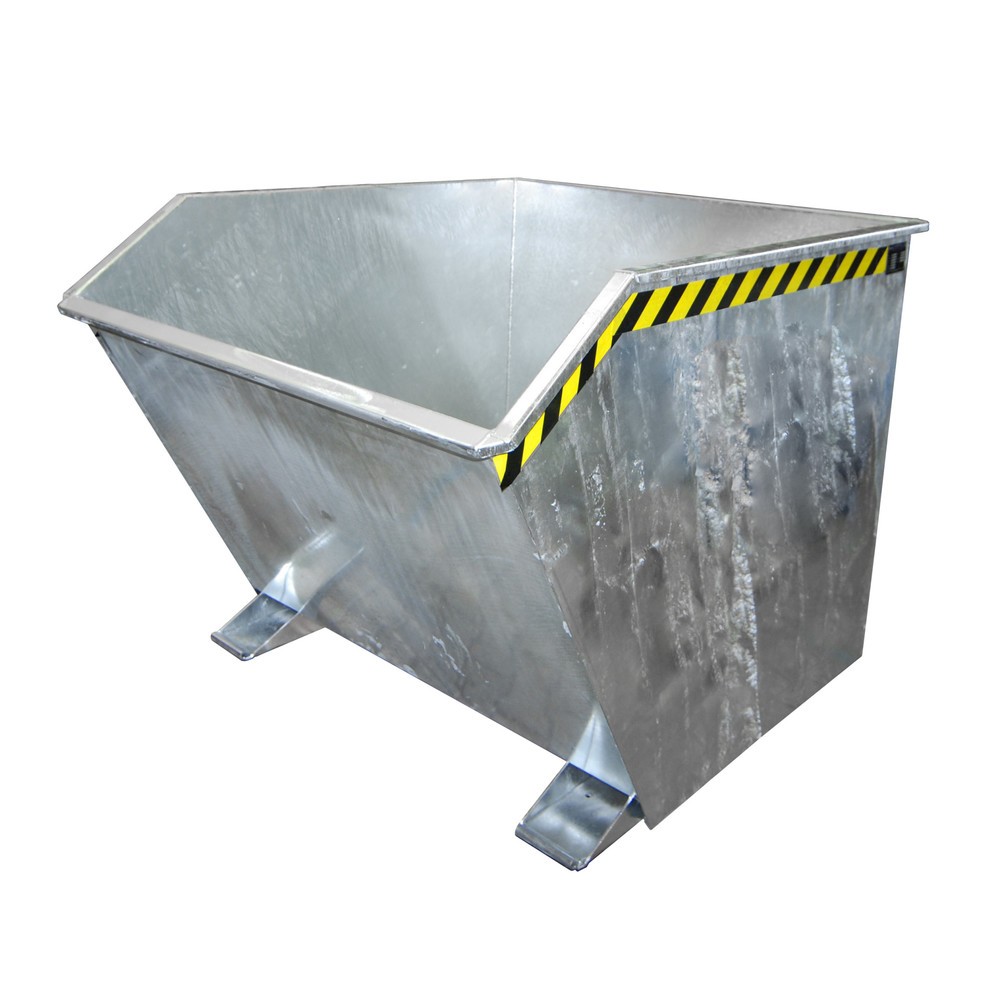 Produktabbildung Nr. 1: Bauer® Kippbehälter, niedrige Bauhöhe, verzinkt, TK 1.500 kg, Volumen 1,5 m³