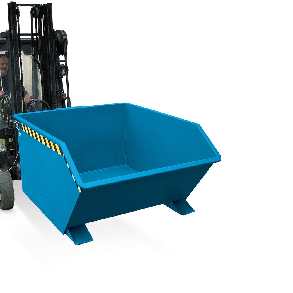 Produktabbildung Nr. 5: Bauer® Kippbehälter, niedrige Bauhöhe, lackiert, Volumen 0,5 m³, RAL 7005 mausgrau