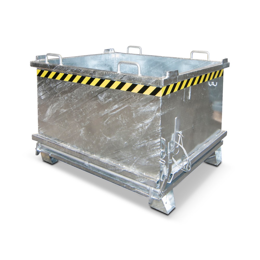 Produktabbildung Nr. 1: Bauer® Klappbodenbehälter, verstärkte Bodenklappe, verzinkt, TK 1.500 kg, Volumen 0,75m³