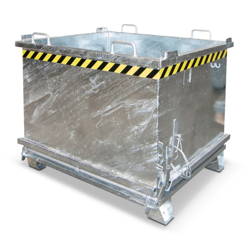 Produktabbildung Nr. 1: Bauer® Klappbodenbehälter, verstärkte Bodenklappe, verzinkt, TK 2.000 kg, Volumen 1 m³