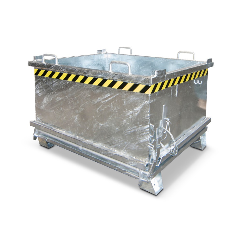 Produktabbildung Nr. 1: Bauer® Klappbodenbehälter, verstärkte Bodenklappe, verzinkt, TK 1.000 kg, Volumen 0,5m³