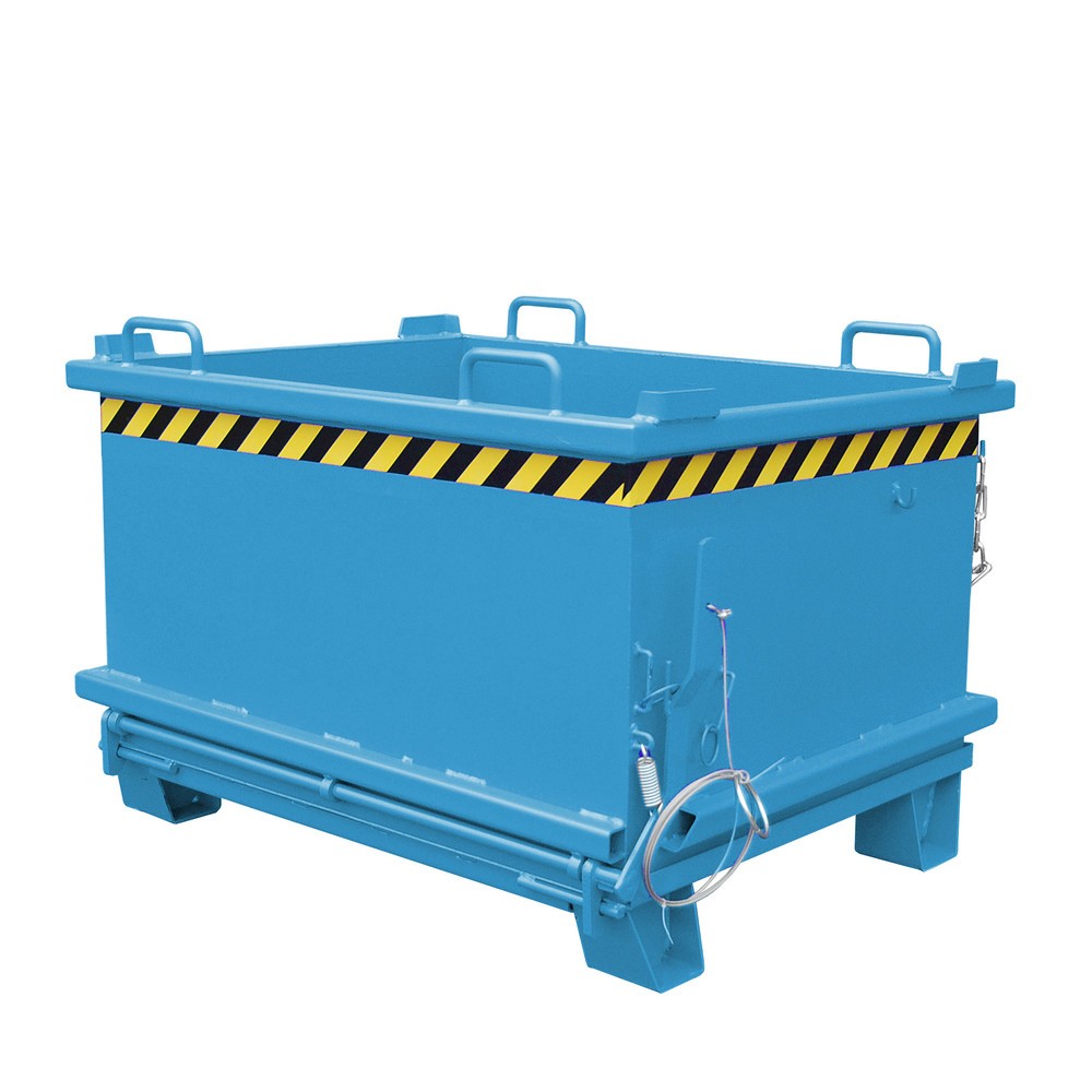 Produktabbildung Nr. 1: Bauer® Klappbodenbehälter, verstärkte Bodenklappe, lackiert, Volumen 0,5 m³, RAL 5012 lichtblau