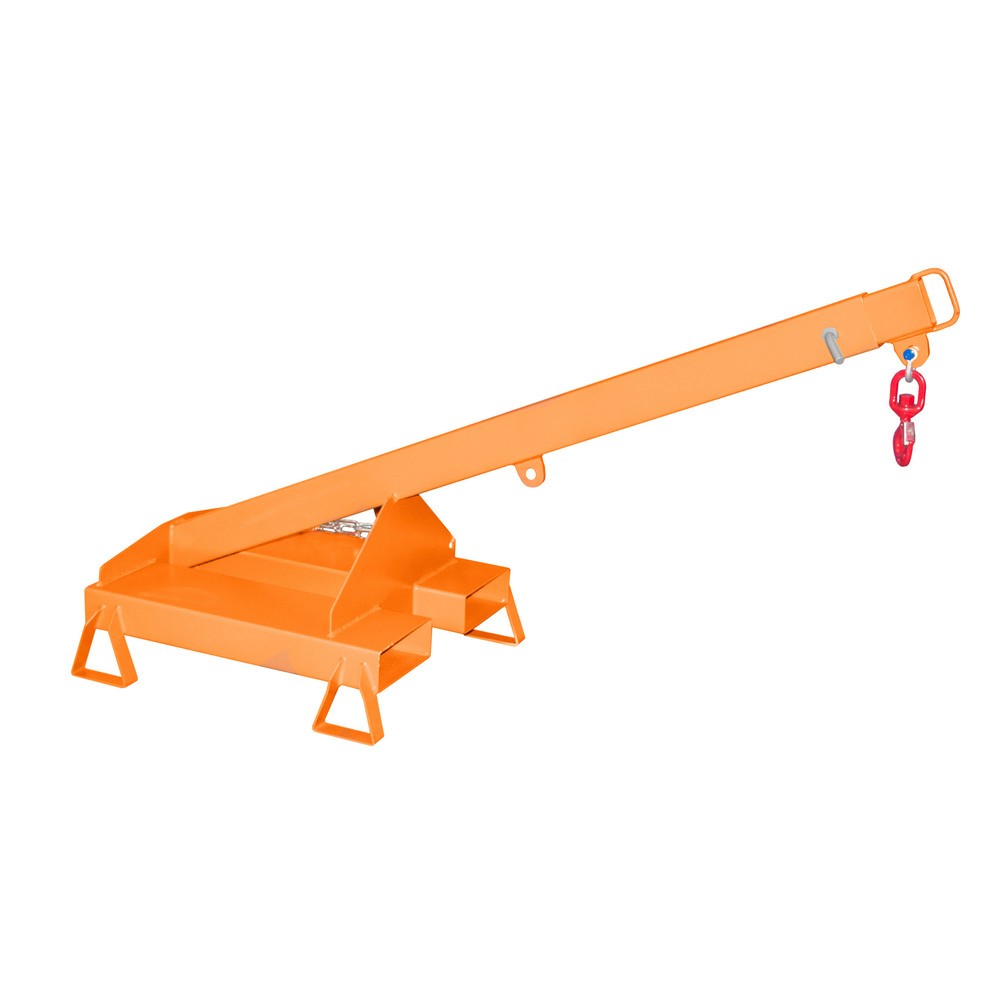 Productafbeelding nr. 2: Bauer® kraanarm model 3, telescopisch, 2 haakposities, basislengte 1.600 mm, draagvermogen 1.000 kg, geel-oranje