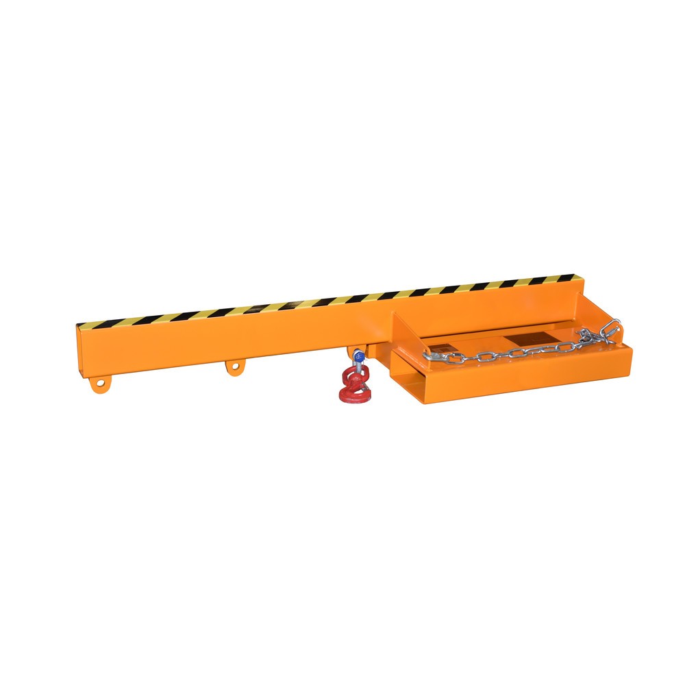 Produktabbildung Nr. 2: Bauer® Lastarm Modell 1, starre Ausführung, 3 Hakenpositionen, Grundlänge 1.600 mm, TK 2.500 kg, gelborange