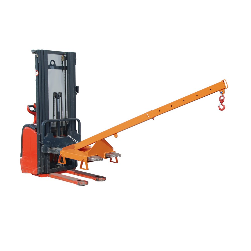 Produktabbildung Nr. 4: Bauer® Lastarm Modell 3, teleskopierbar, 2 Hakenpositionen, Grundlänge 1.600 mm, TK 1.000 kg, gelborange