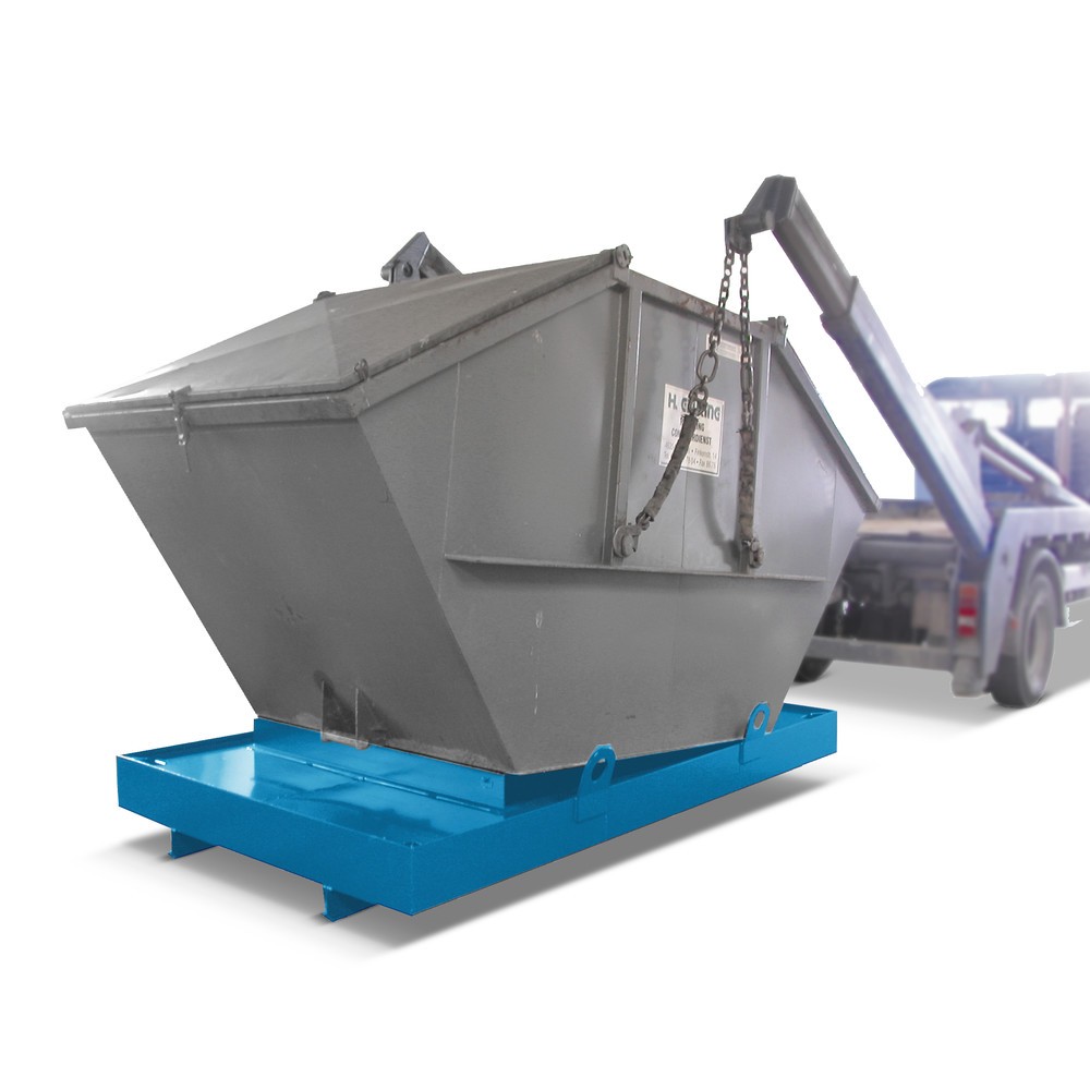 Productafbeelding nr. 3: Bauer® lekbak van staal voor containers, hxbxd 560 x 2.300 x 2.030 mm, opvangvolume 880 l, geel-oranje