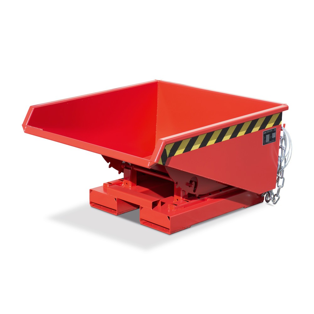 Número de imagen del producto 3: Bauer® Mini contenedor basculante con mecanismo rodante, baja altura de construcción, pintado, volumen 0.275 m³, RAL 2000 amarillo naranja