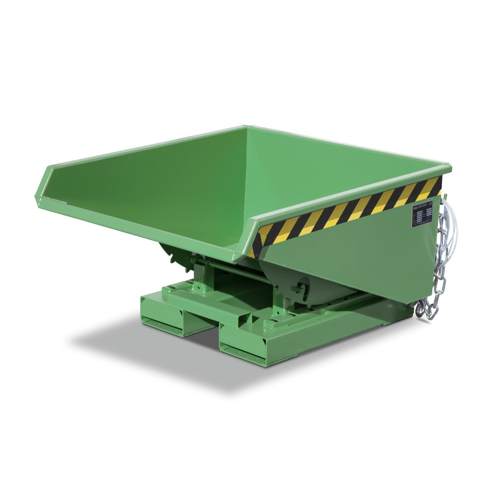 Número de imagen del producto 4: Bauer® Mini contenedor basculante con mecanismo rodante, baja altura de construcción, pintado, volumen 0.275 m³, RAL 2000 amarillo naranja