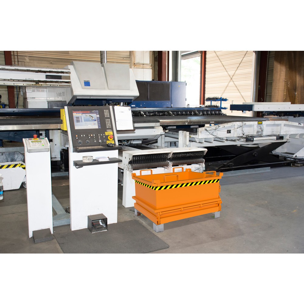 N° de l'image du produit 2 : Bauer® Mini-poubelle, volume 0,24 m³, RAL 2000 jaune orange