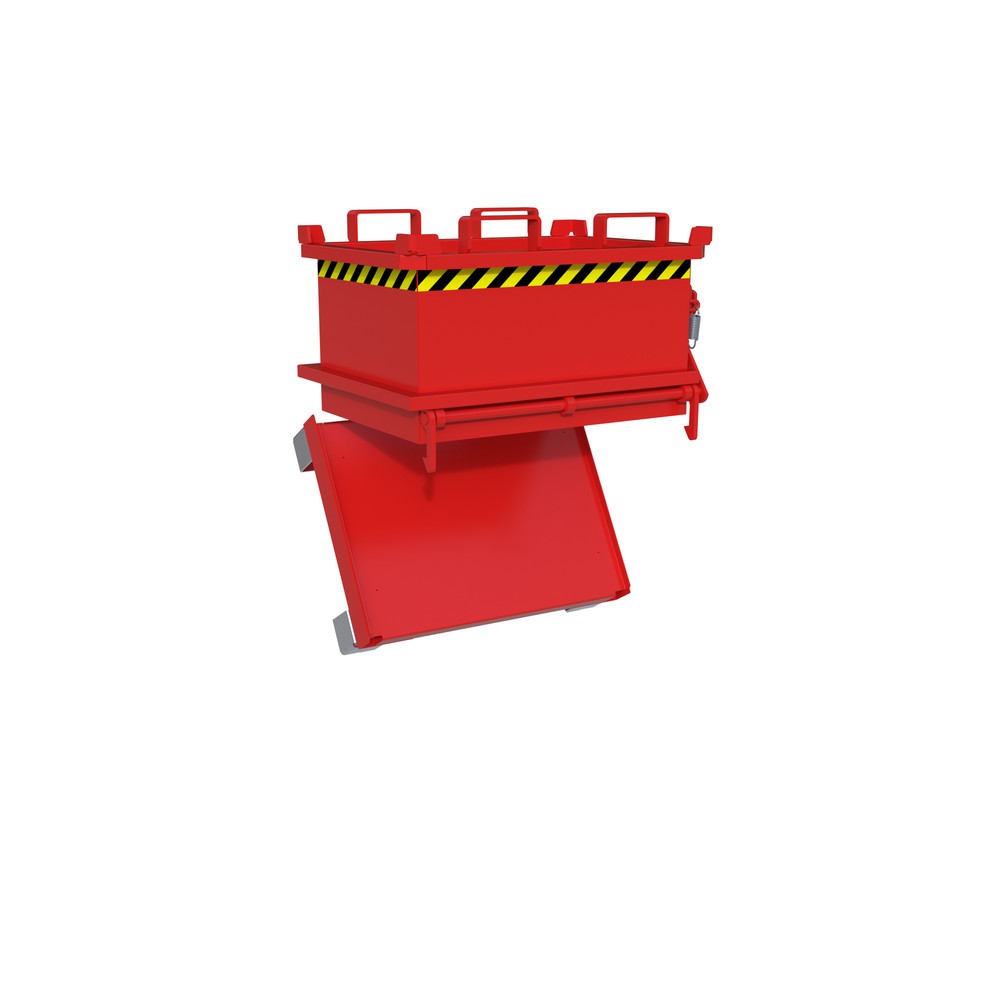 N° de l'image du produit 2 : Bauer® Mini-poubelle, volume 0,13 m³, RAL 3000 rouge feu