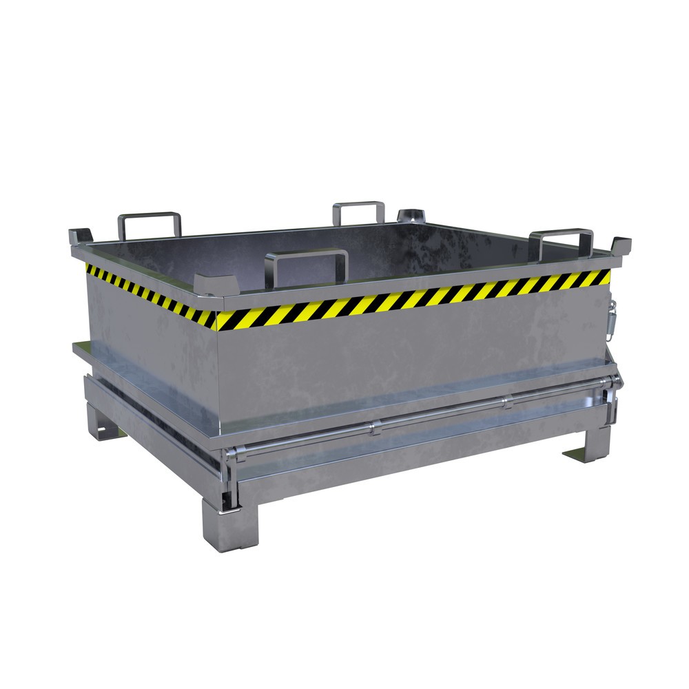Produktabbildung: Bauer® Mini-Sammelbehälter, Volumen 0,37 m³, feuerverzinkt