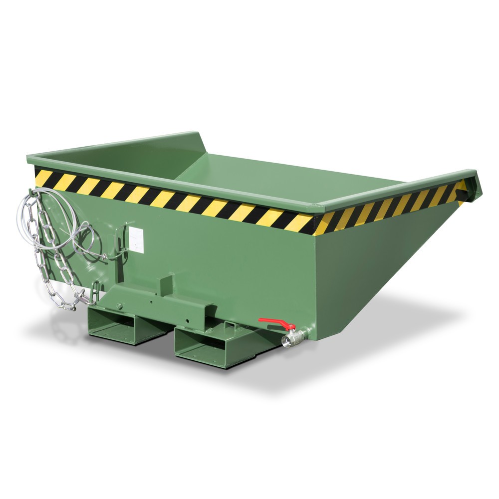 Produktabbildung Nr. 4: Bauer® Mini-Spänebehälter mit Abrollmechanik, niedrige Bauhöhe, lackiert, Volumen 0,275 m³, RAL 2000 gelborange