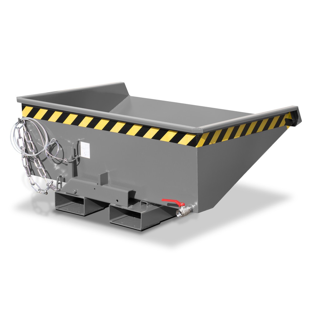 Produktabbildung Nr. 5: Bauer® Mini-Spänebehälter mit Abrollmechanik, niedrige Bauhöhe, lackiert, Volumen 0,275 m³, RAL 2000 gelborange