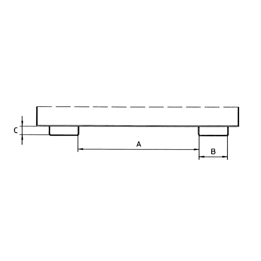 Produktabbildung Nr. 2: Bauer® Kippbehälter, niedrige Bauhöhe, lackiert, Volumen 0,5 m³, RAL 7005 mausgrau