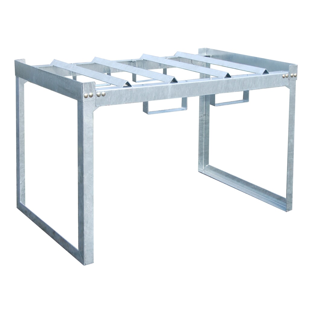 Bauer® Modulares Fassregal-System, HxBxT 780 x 1.310 x 800 mm, für 2 Fässer à 200 l Produktabbildung: Bauer® Modulares Fassregal-System, HxBxT 780 x 1.310 x 800 mm, für 2 Fässer à 200 l