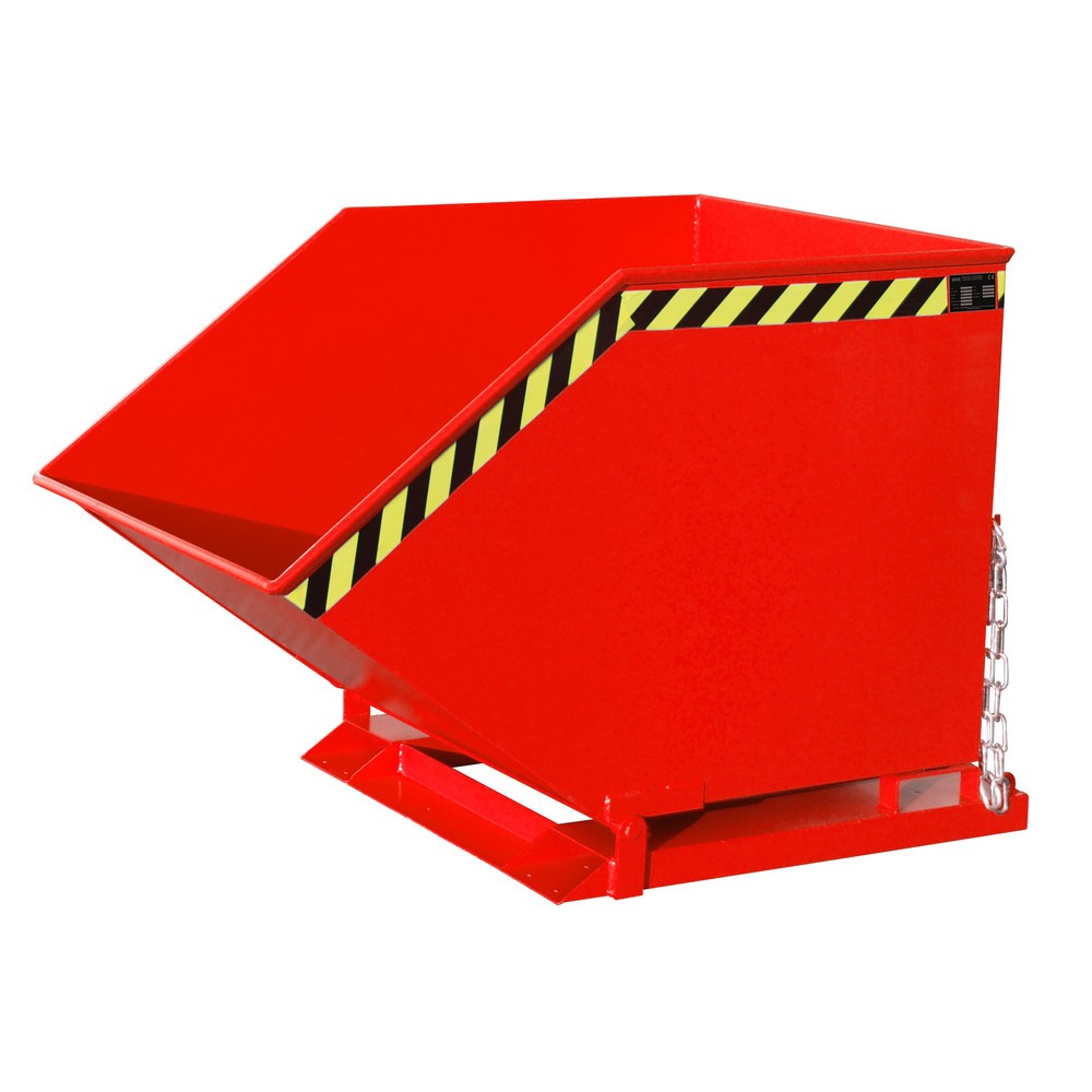 Produktabbildung: Bauer® Muldenkipper, kastenförmige Mulde, lackiert, Volumen 0,8 m³, RAL 3000 feuerrot