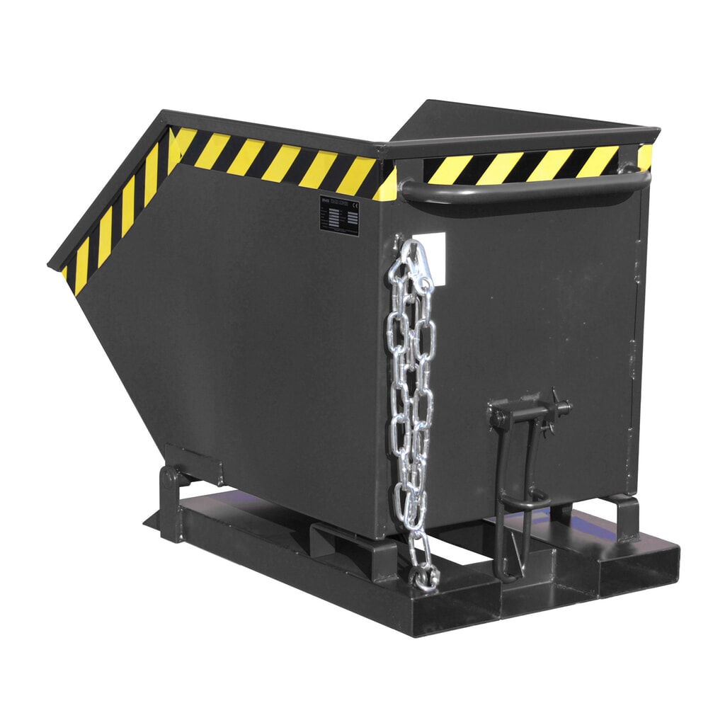 Bauer® Muldenkipper, kastenförmige Mulde, lackiert, Volumen 0,25 m³, RAL 7021 schwarzgrau Produktabbildung: Bauer® Muldenkipper, kastenförmige Mulde, lackiert, Volumen 0,25 m³, RAL 7021 schwarzgrau