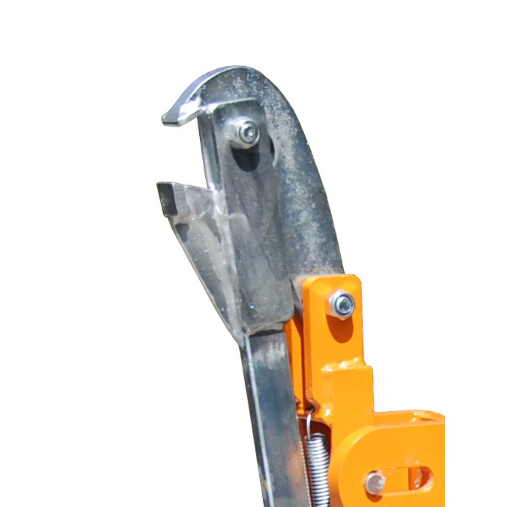 Número de imagen del producto 5: Bauer® pinza para bidones, para bidones de acero y bidones redondos con perfil en L de plástico, acoplamiento para apilador, capacidad de carga 800 kg, RAL 2000 amarillo anaranjado