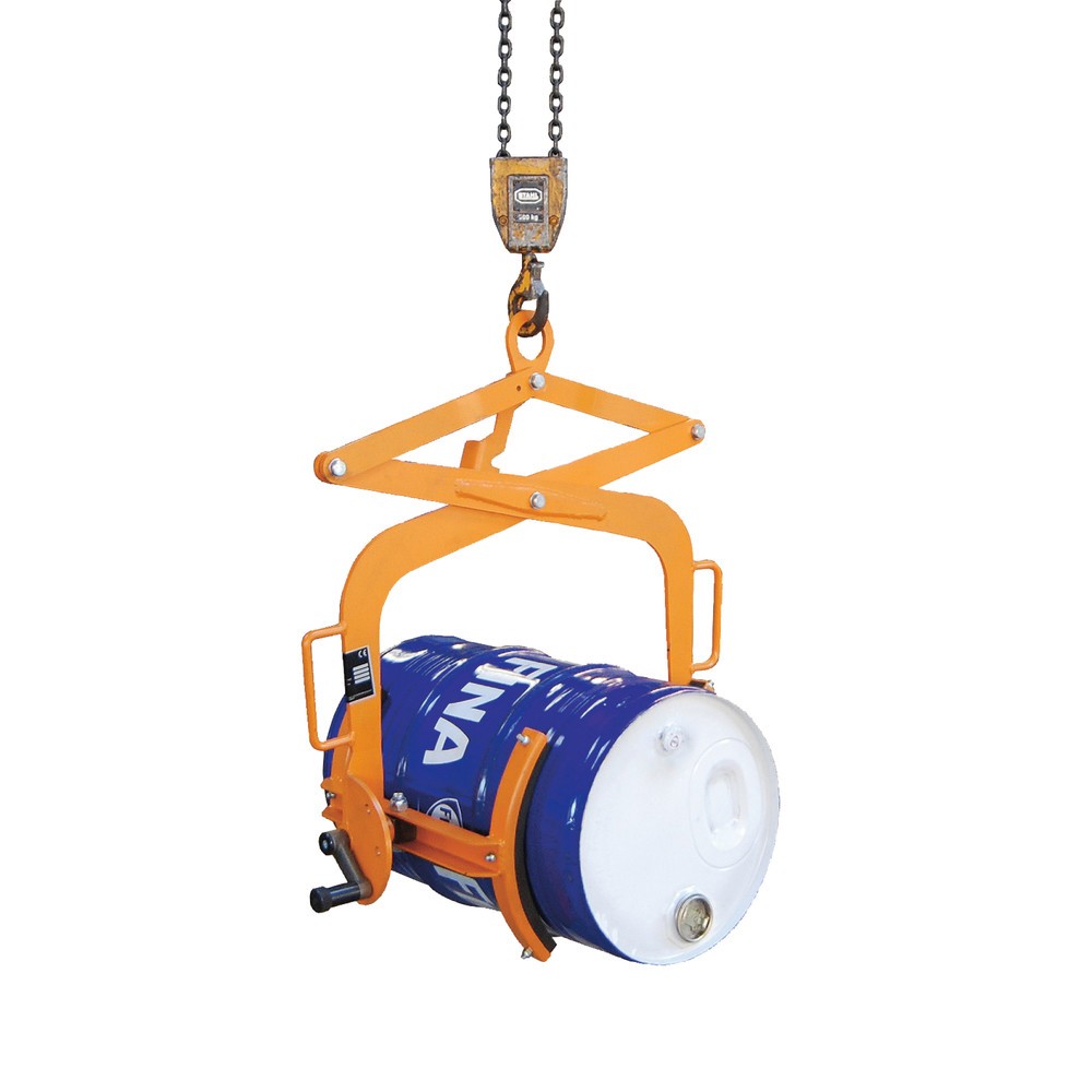 Imagen del producto: Bauer® Pinza volteadora para bidones de acero, 60 litros, c.c. 100 kg, galvanizada por inmersión en caliente