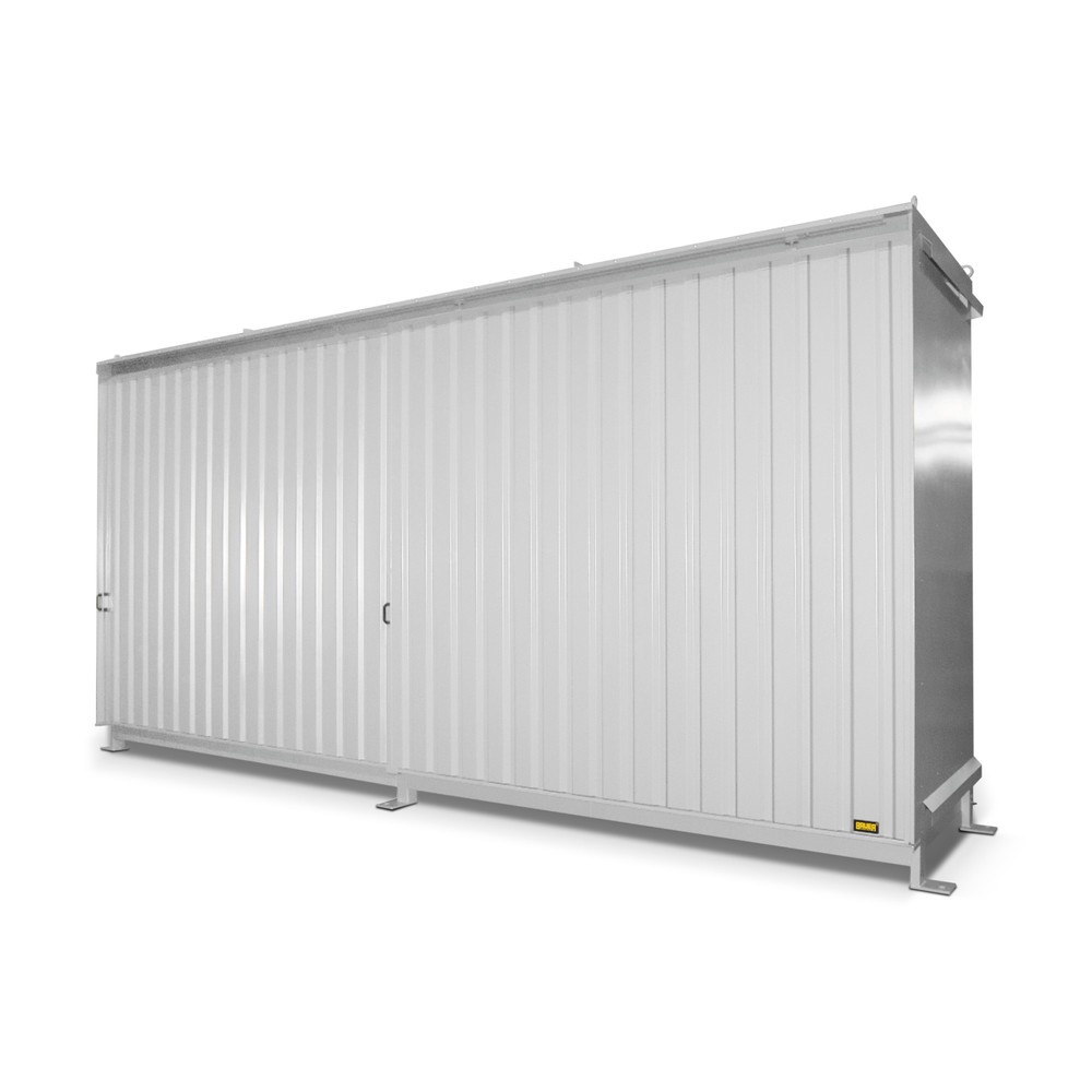 Produktabbildung Nr. 1: Bauer® Regalcontainer für 12x KTC/IBC, 2 Ebenen, 2 Schiebetüren, grauweiß