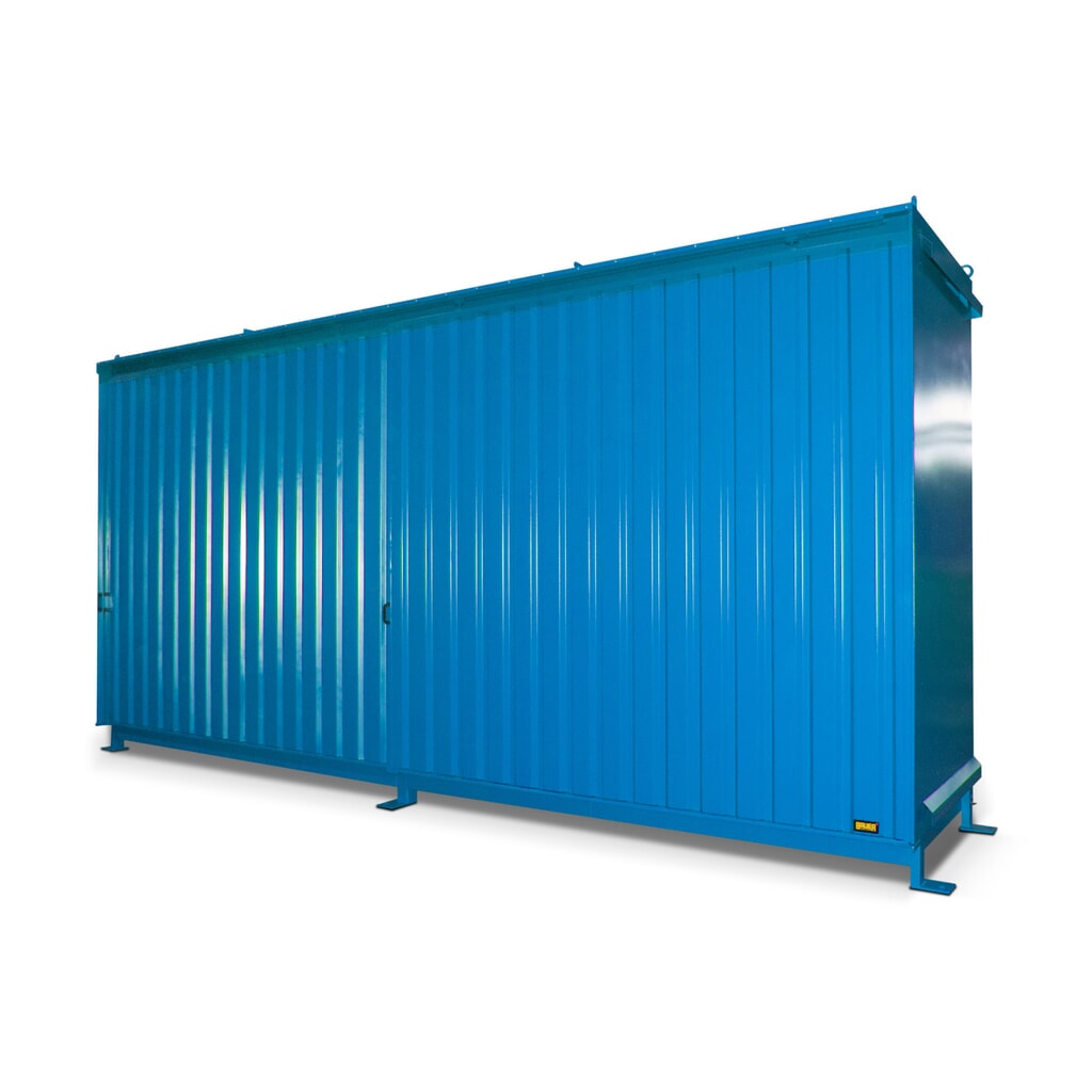 Bauer® Regalcontainer für 12x KTC/IBC, 2 Ebenen, 2 Schiebetüren, lichtblau Produktabbildung: Bauer® Regalcontainer für 12x KTC/IBC, 2 Ebenen, 2 Schiebetüren, lichtblau