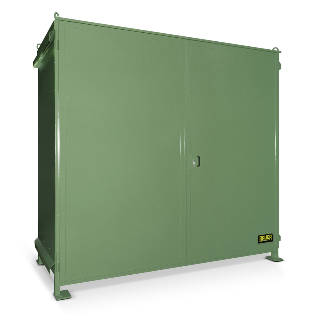 Bauer® Regalcontainer für 6x EP / 4x CP3, 2 Ebenen, 2 Flügeltüren