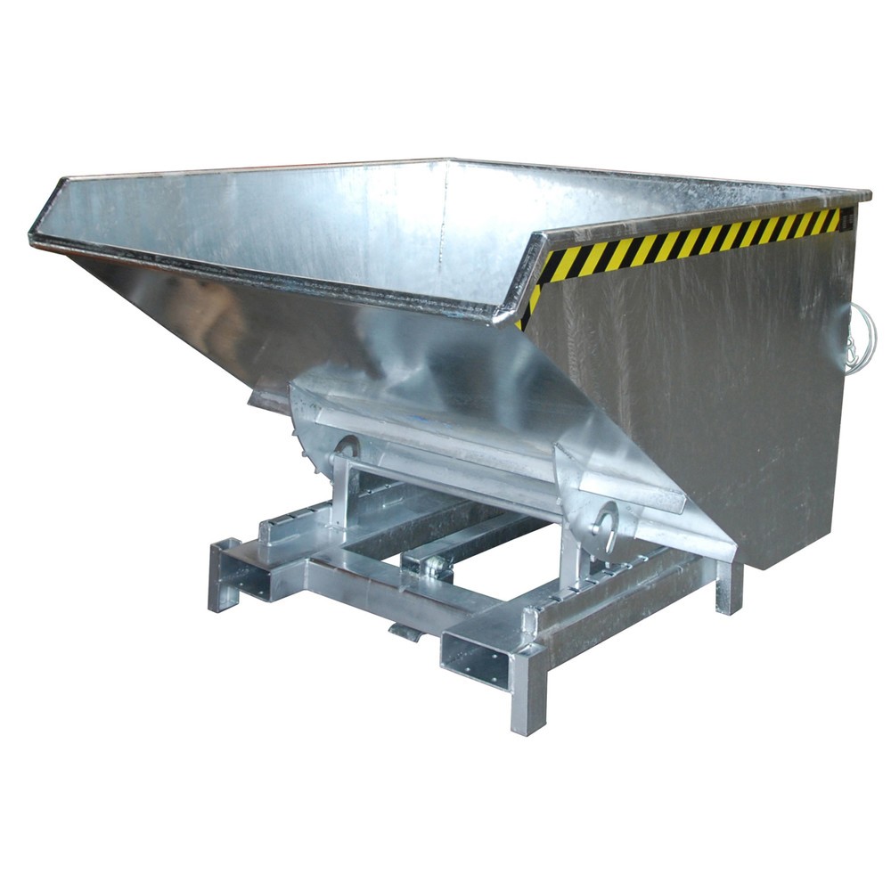 Produktabbildung Nr. 1: Bauer® Schwerlast-Kippbehälter, Tragkraft 4.000 kg, verzinkt, Volumen 2,1 m³