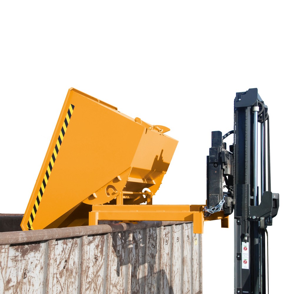 Produktabbildung Nr. 4: Bauer® Schwerlast-Kippbehälter, Tragkraft 4.000 kg, lackiert, Volumen 0,9 m³, RAL 6011 resedagrün