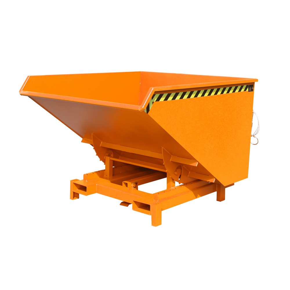 Produktabbildung: Bauer® Schwerlast-Kippbehälter, Tragkraft 4.000 kg, lackiert, Volumen 1,7 m³, RAL 2000 gelborange