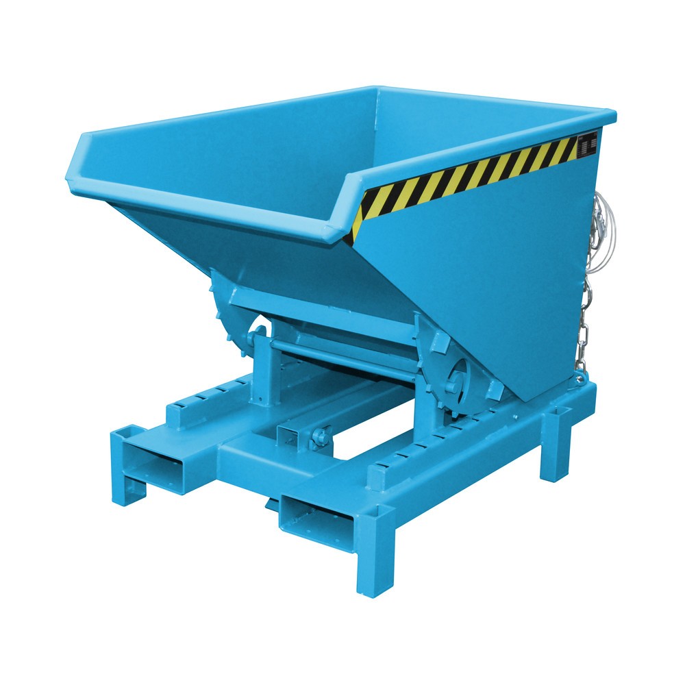Produktabbildung Nr. 1: Bauer® Schwerlast-Kippbehälter, Tragkraft 4.000 kg, lackiert, Volumen 0,3 m³, RAL 5012 lichtblau