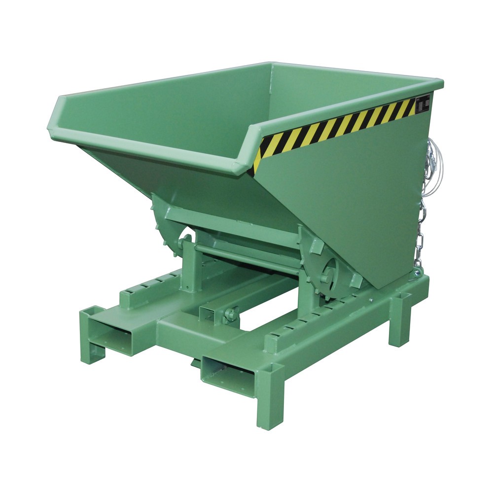 Produktabbildung Nr. 1: Bauer® Schwerlast-Kippbehälter, Tragkraft 4.000 kg, lackiert, Volumen 0,3 m³, RAL 6011 resedagrün