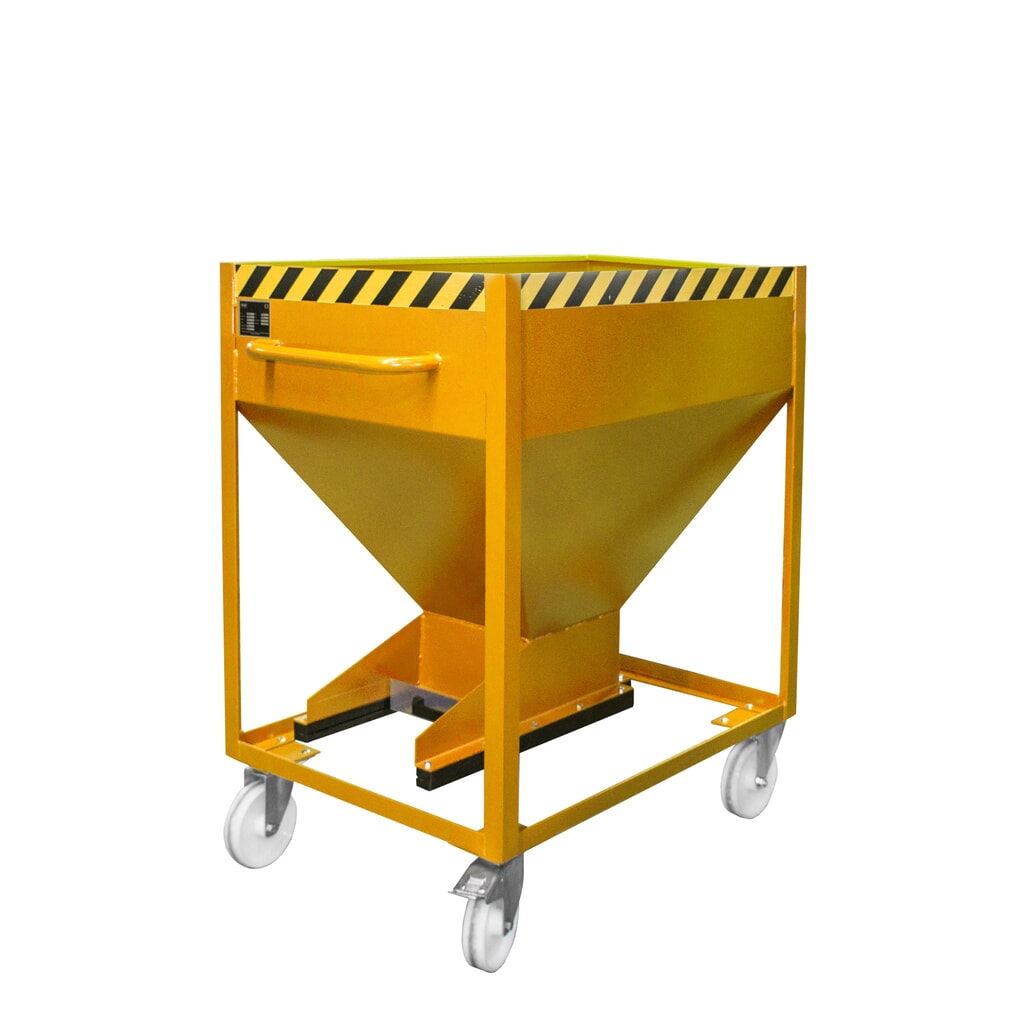 Bauer® Silobehälter für feinkörnige Schüttgüter, lackiert, Volumen 0,375 m³, RAL 2000 gelborange Produktabbildung: Bauer® Silobehälter für feinkörnige Schüttgüter, lackiert, Volumen 0,375 m³, RAL 2000 gelborange