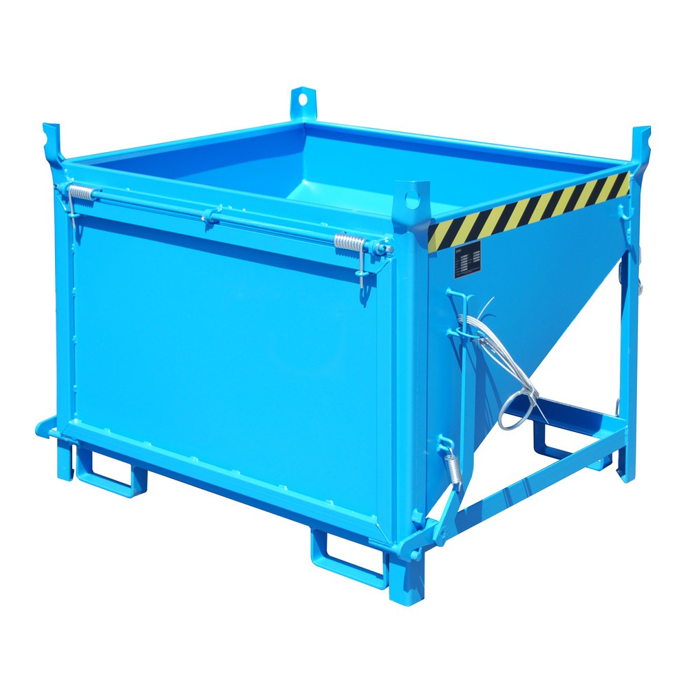 Produktabbildung Nr. 1: Bauer® Silobehälter mit Klappe, lackiert, Volumen 0,5 m³, RAL 5012 lichtblau