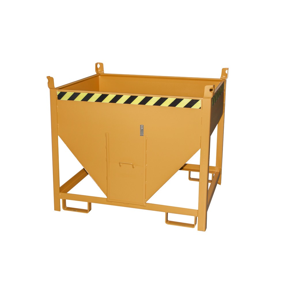 Produktabbildung Nr. 1: Bauer® Silobehälter mit Schiebeverschluss, lackiert, Volumen 0,5 m³, RAL 2000 gelborange