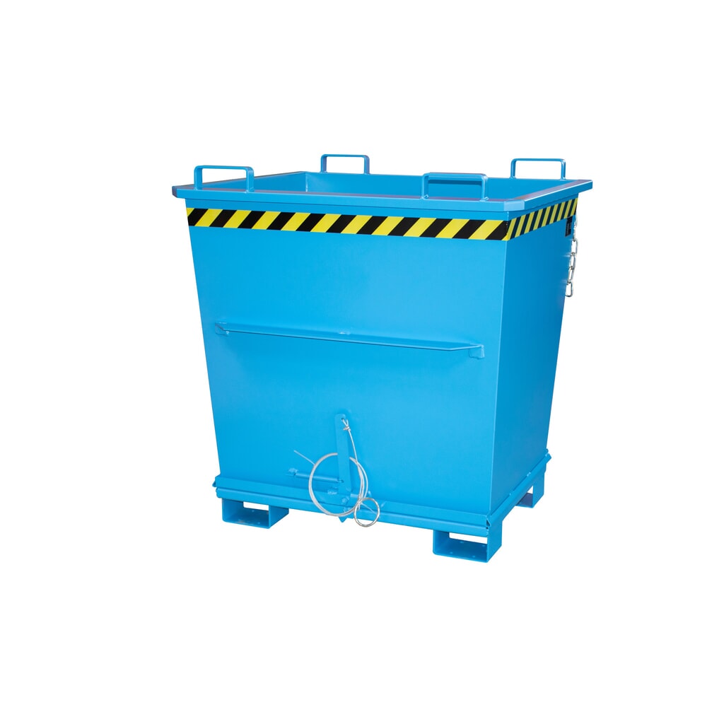 Produktabbildung: Bauer® Stapelbarer Klappbodenbehälter, lackiert, Volumen 1 m³, RAL 5012 lichtblau