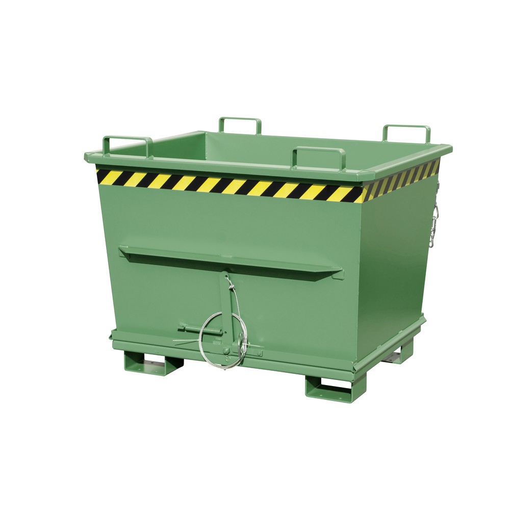 Produktabbildung Nr. 1: Bauer® Stapelbarer Klappbodenbehälter, lackiert, Volumen 0,7 m³, RAL 6011 resedagrün