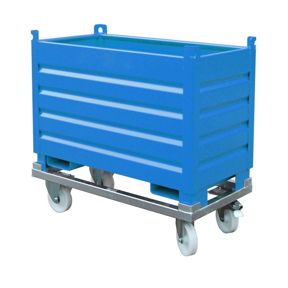 N° de l'image du produit 2 : Bauer® Système de poubelle type SBS, volume 0,5 m³, RAL 5012 bleu clair